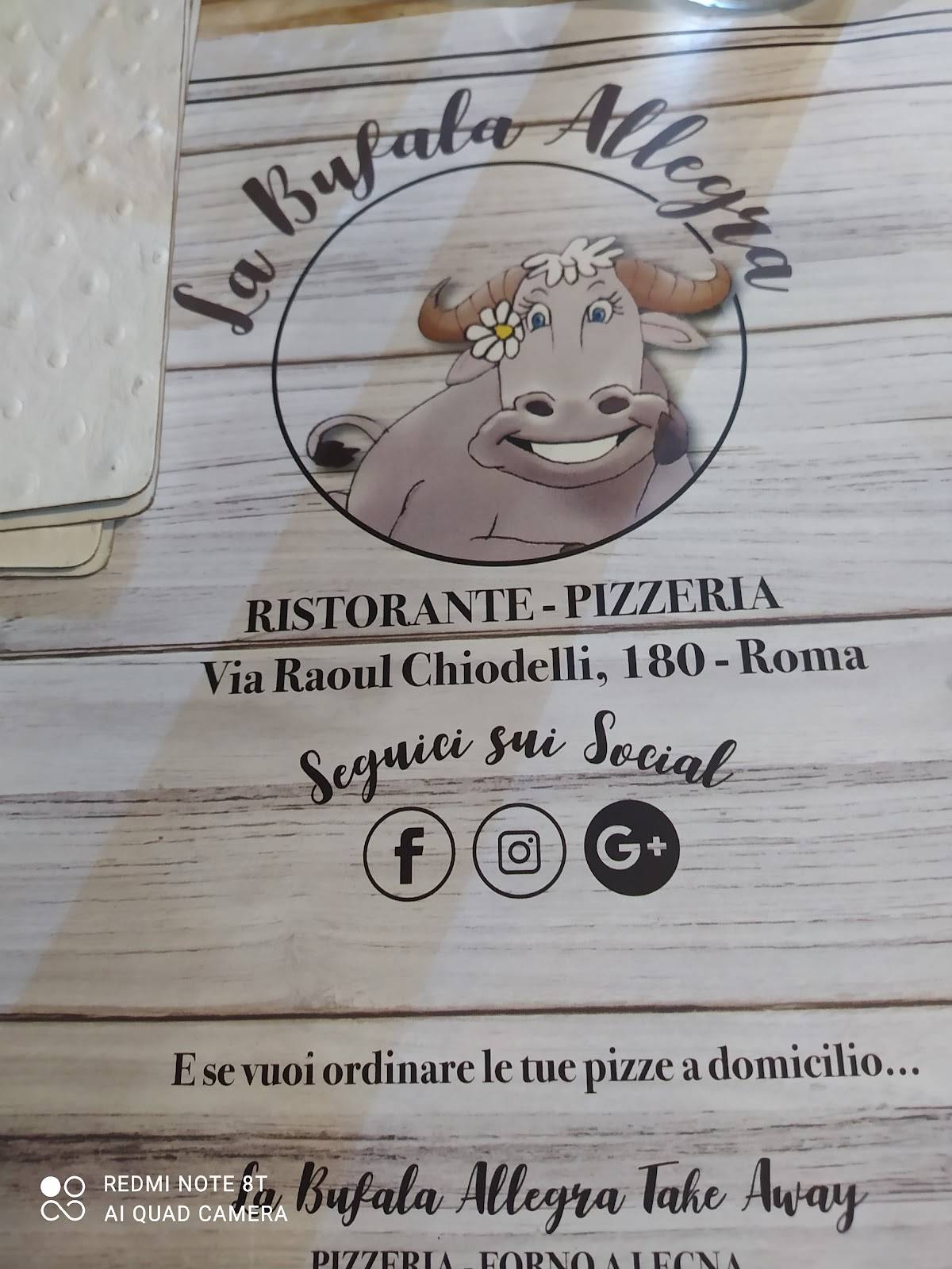 Menu di La Bufala Allegra 