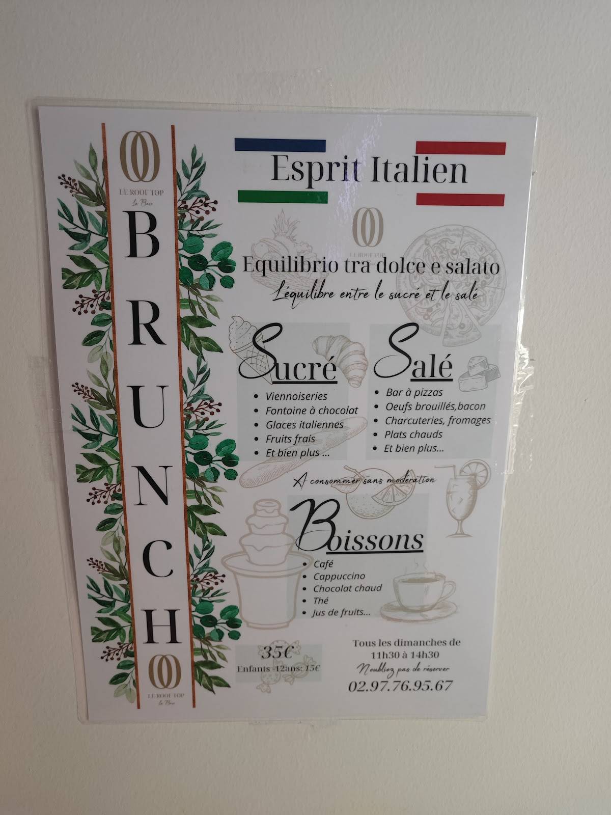 Menu de Rooftop La Base