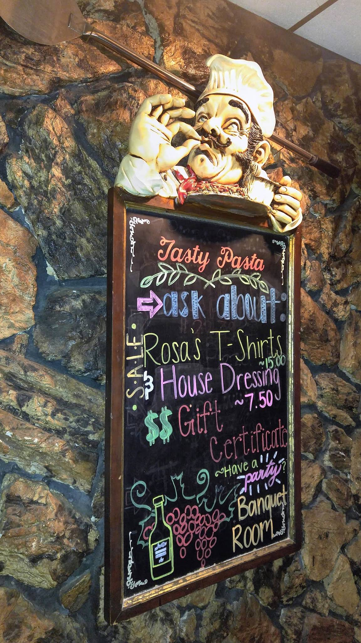 Carta de Rosa's Italian Ristorante Pizzeria, Hopewell