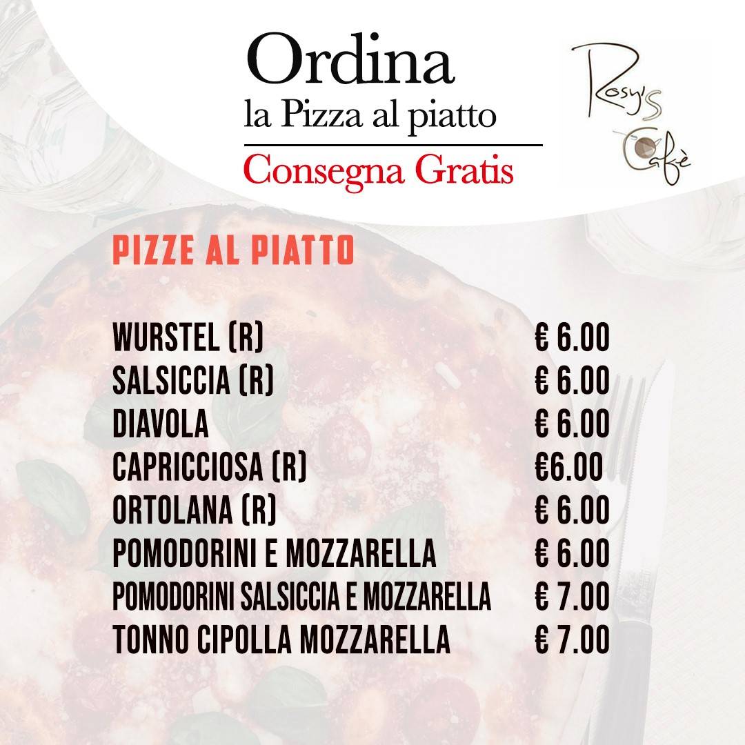 Menu di Rosy's Cafè 