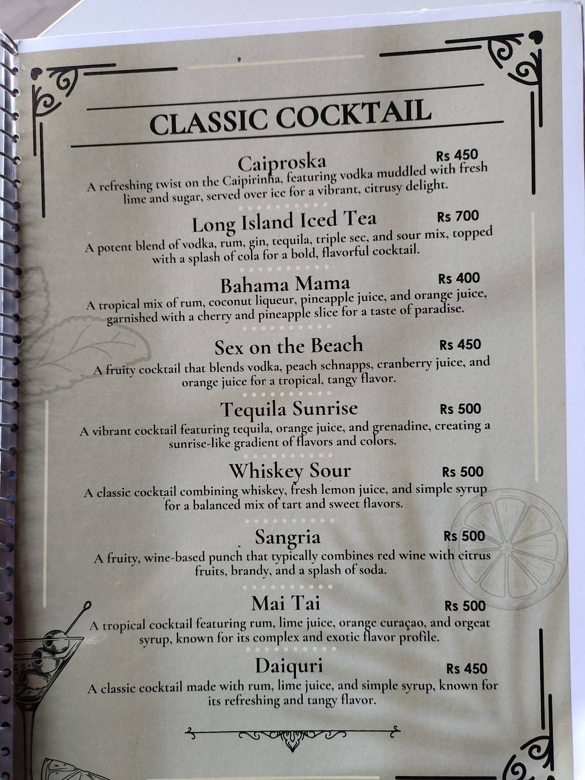 BOLT Brewing Co menu