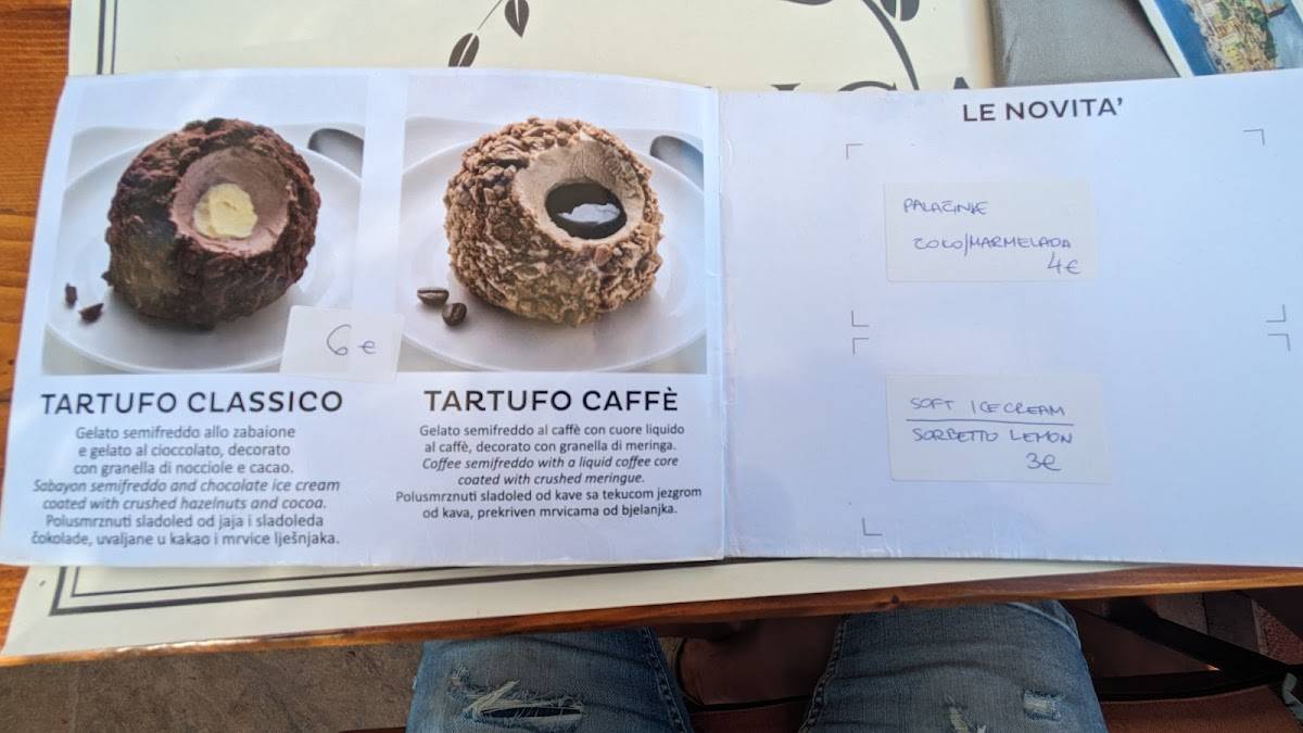 Menu di Basilica Rovinj 