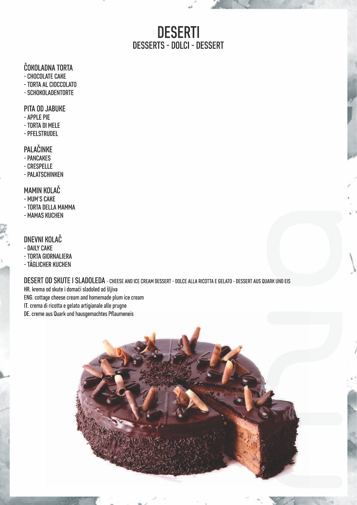 Menu di Riva Bistro (Rovinj) 