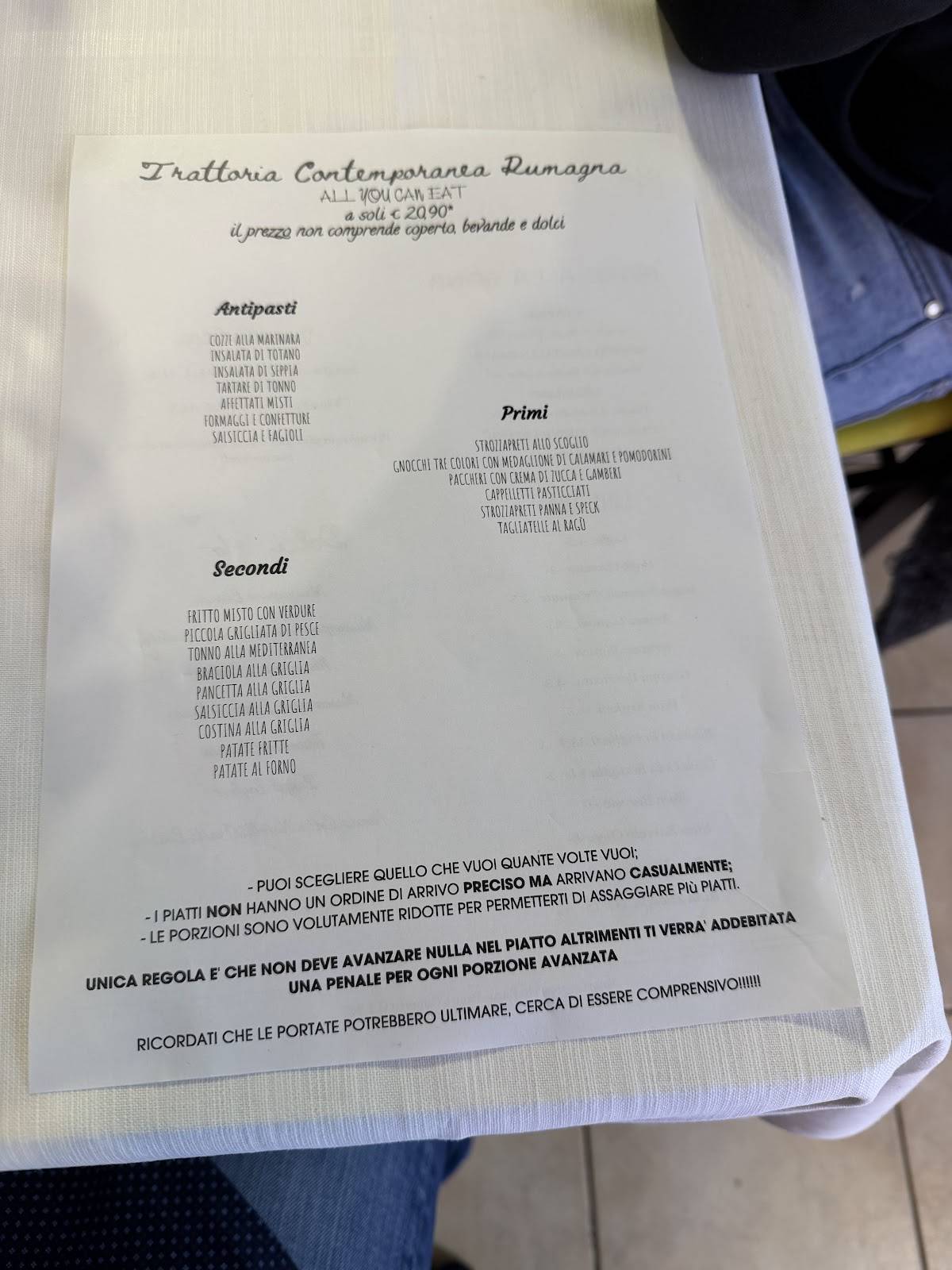 Menu di Rumagna Trattoria Contemporanea 