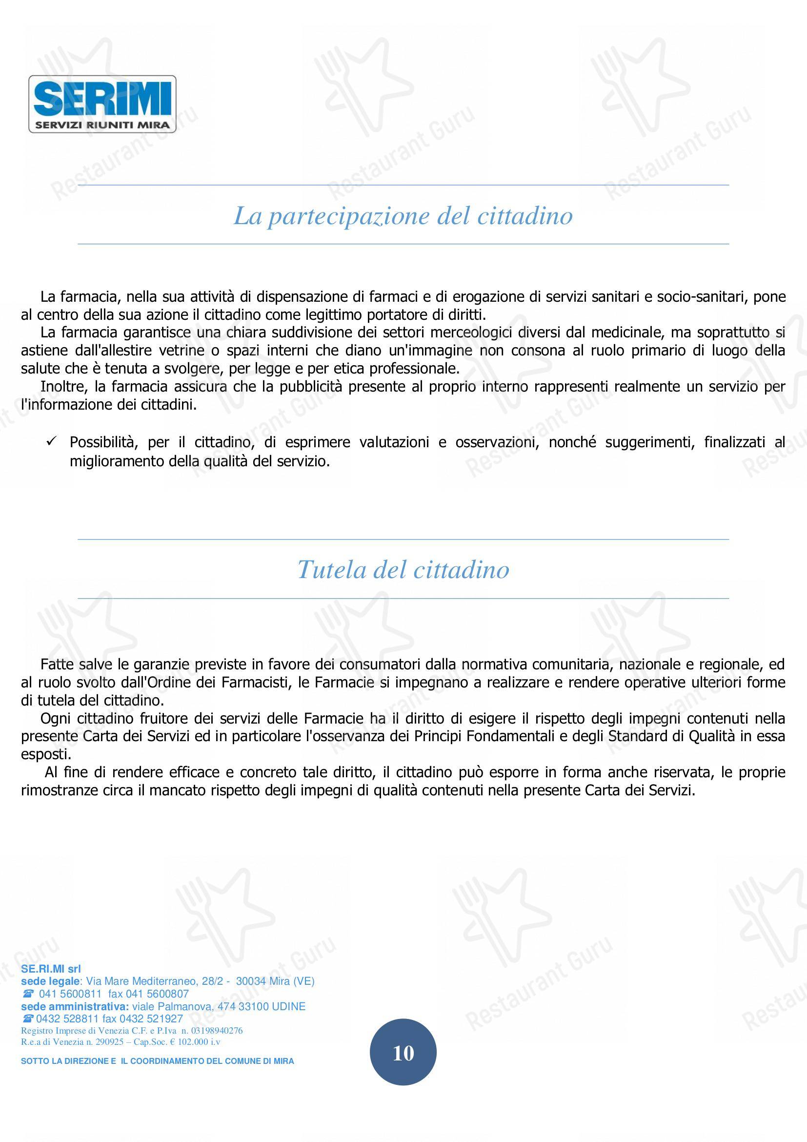 At Home Catering Menu per SERIMI in Mira