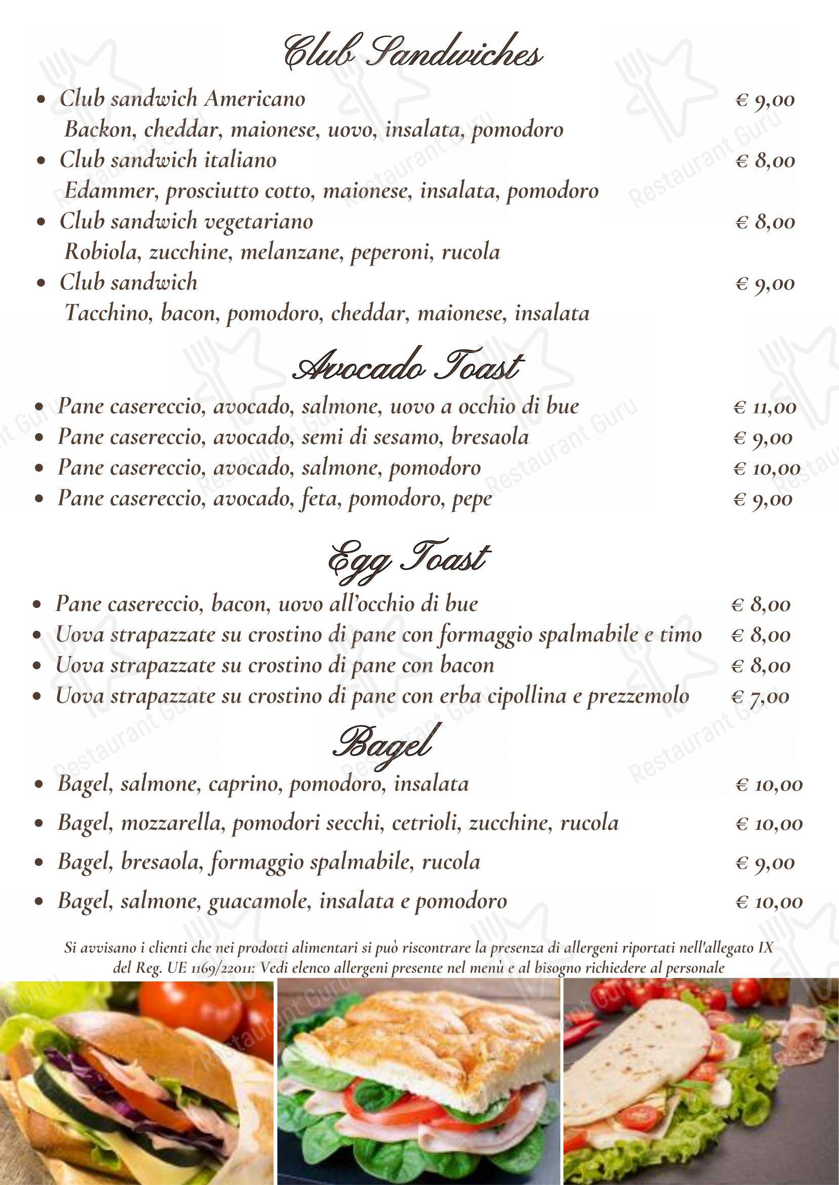 Menu di SESAMO, Caffetteria, Panetteria, Colazioni, Pranzi, Aperitivi - Menu bar