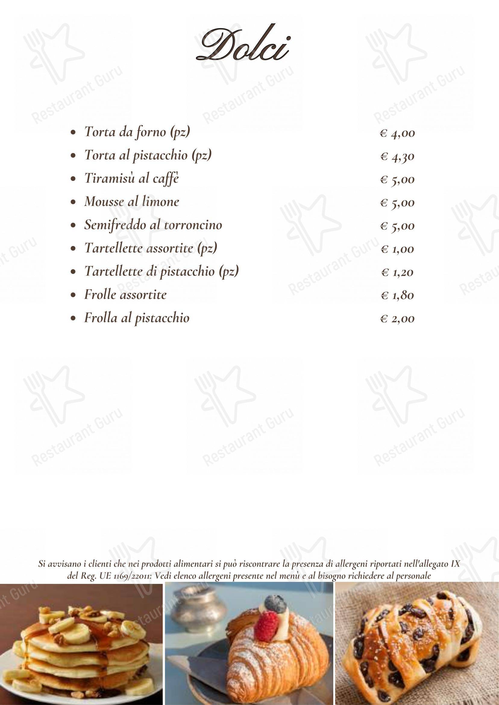 Menu di SESAMO, Caffetteria, Panetteria, Colazioni, Pranzi, Aperitivi - Menu bar