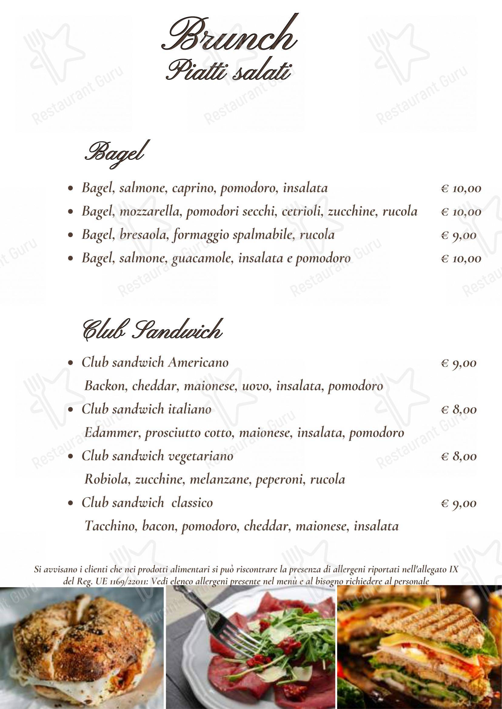 Menu bar per SESAMO, Caffetteria, Panetteria, Colazioni, Pranzi, Aperitivi ristorante