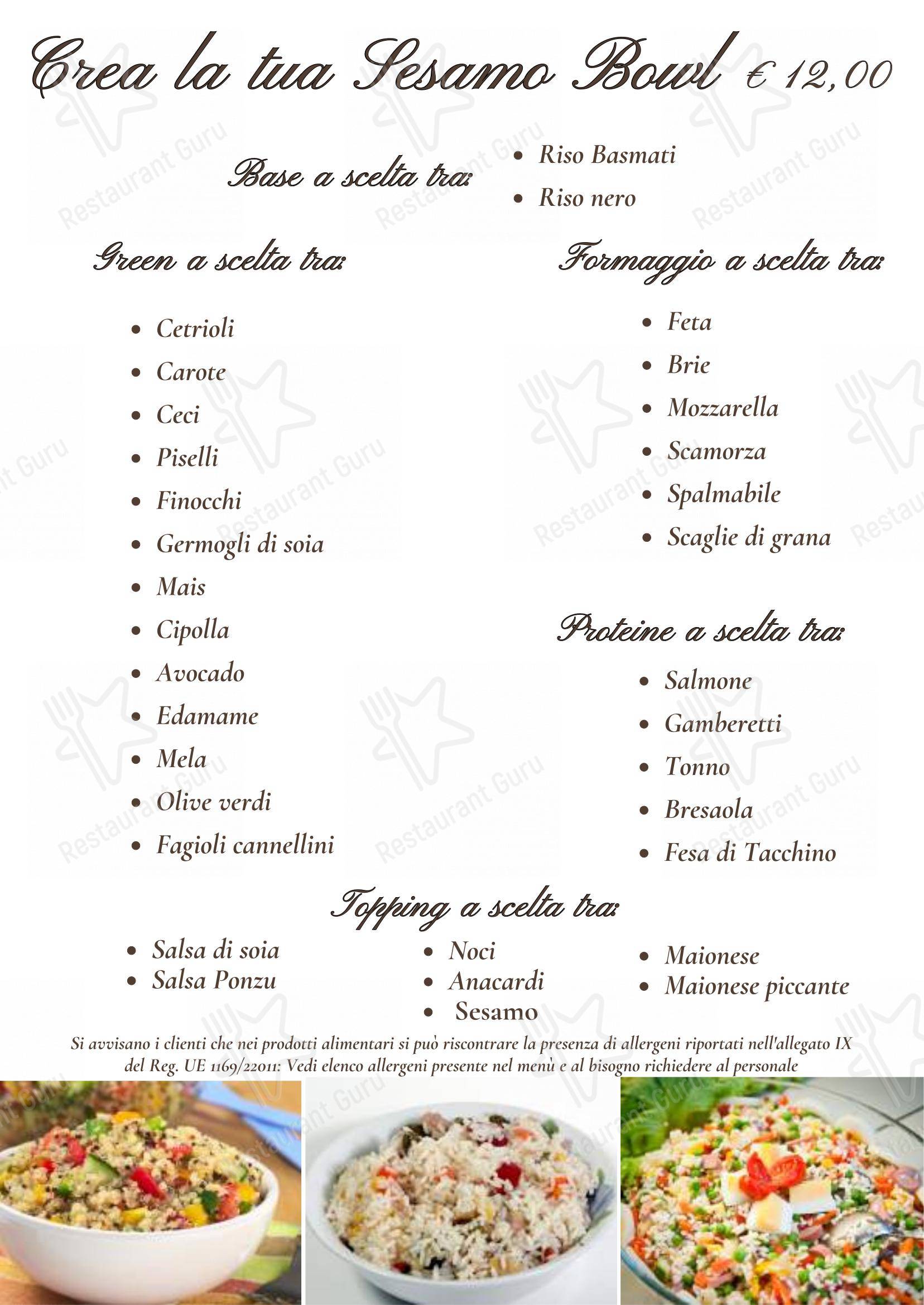 SESAMO, Caffetteria, Panetteria, Colazioni, Pranzi, Aperitivi in Calusco d'Adda - Menu bar