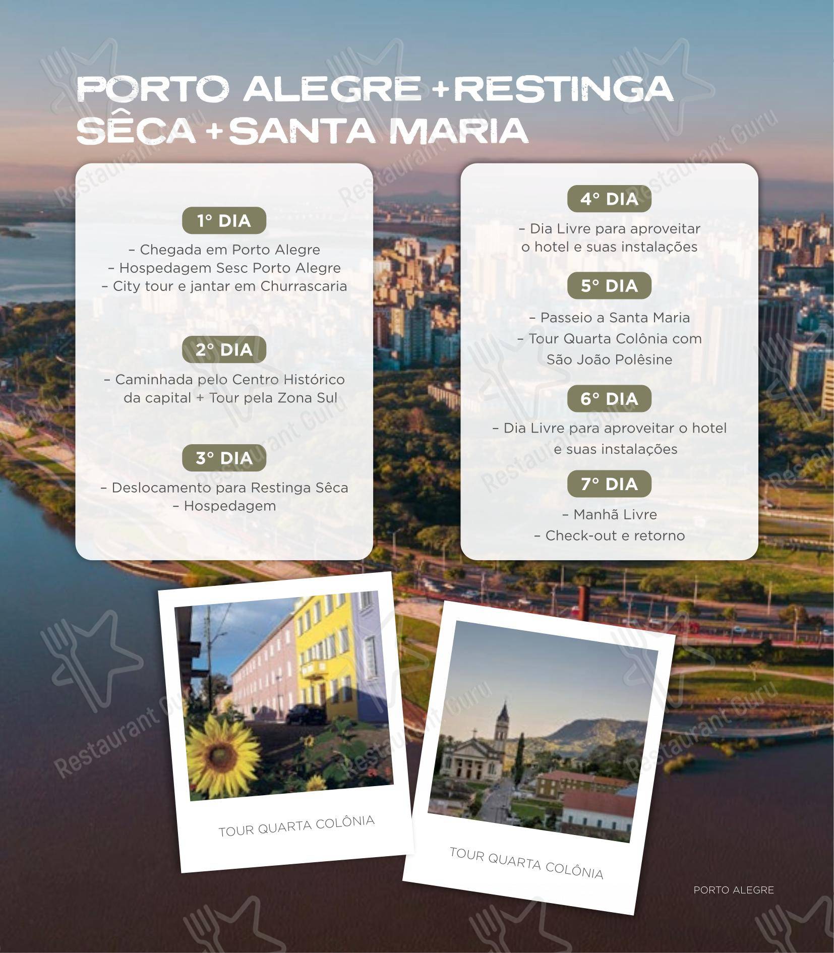 Основное меню para SESC Centro Histórico em Porto Alegre