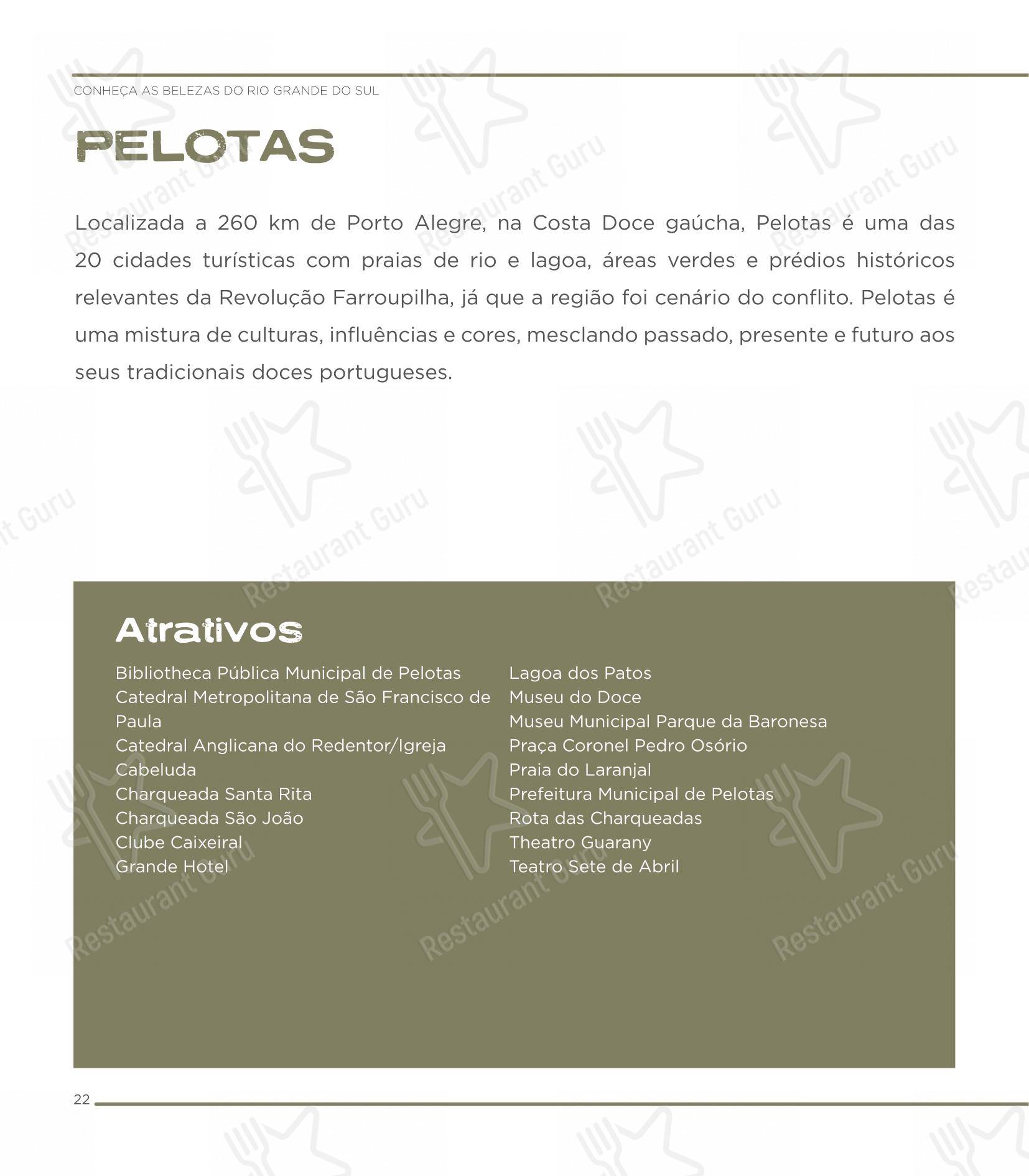 Основное меню para SESC Centro Histórico restaurante