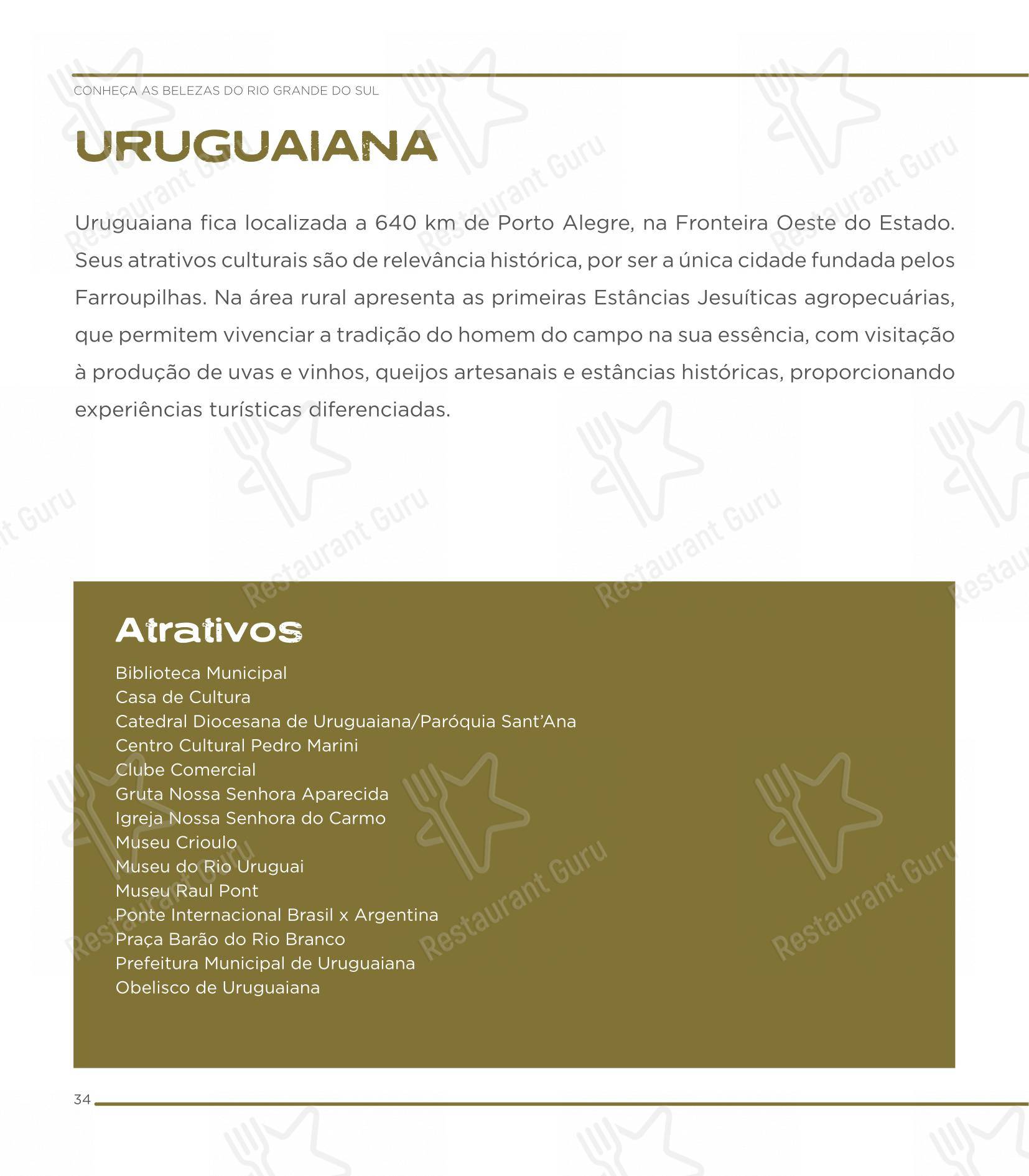 Основное меню para SESC Centro Histórico restaurante