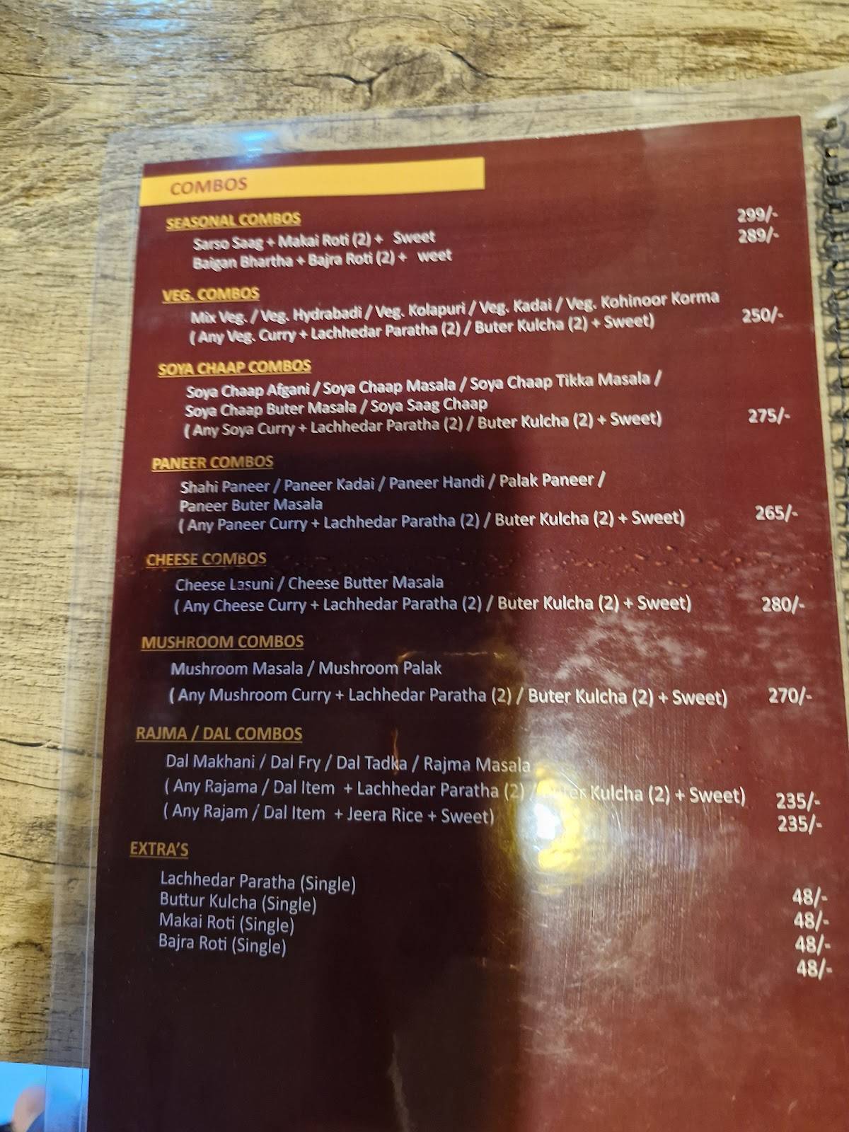 SINGH'S SHAHI RASOI menu
