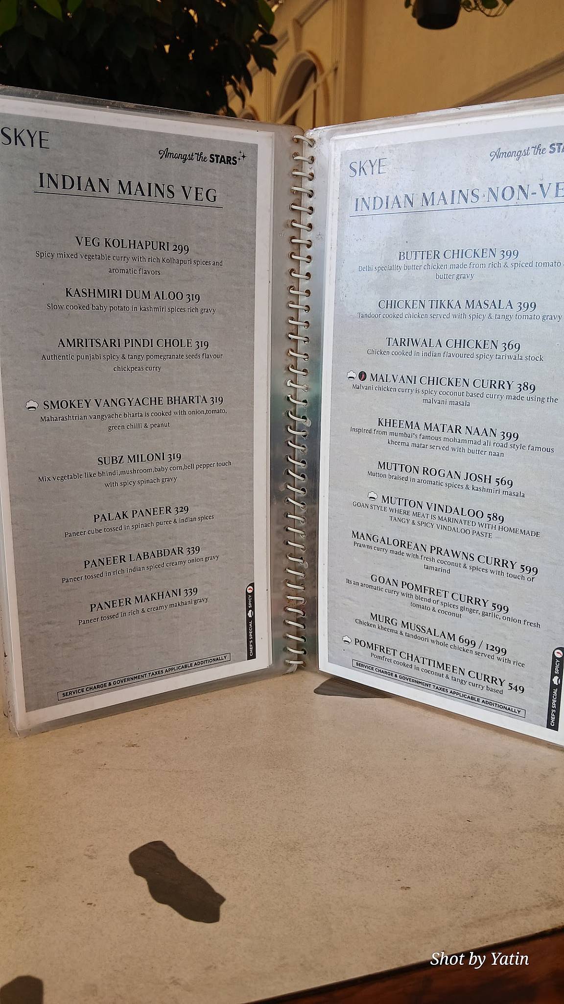 SKYE Rooftop by Eternia menu