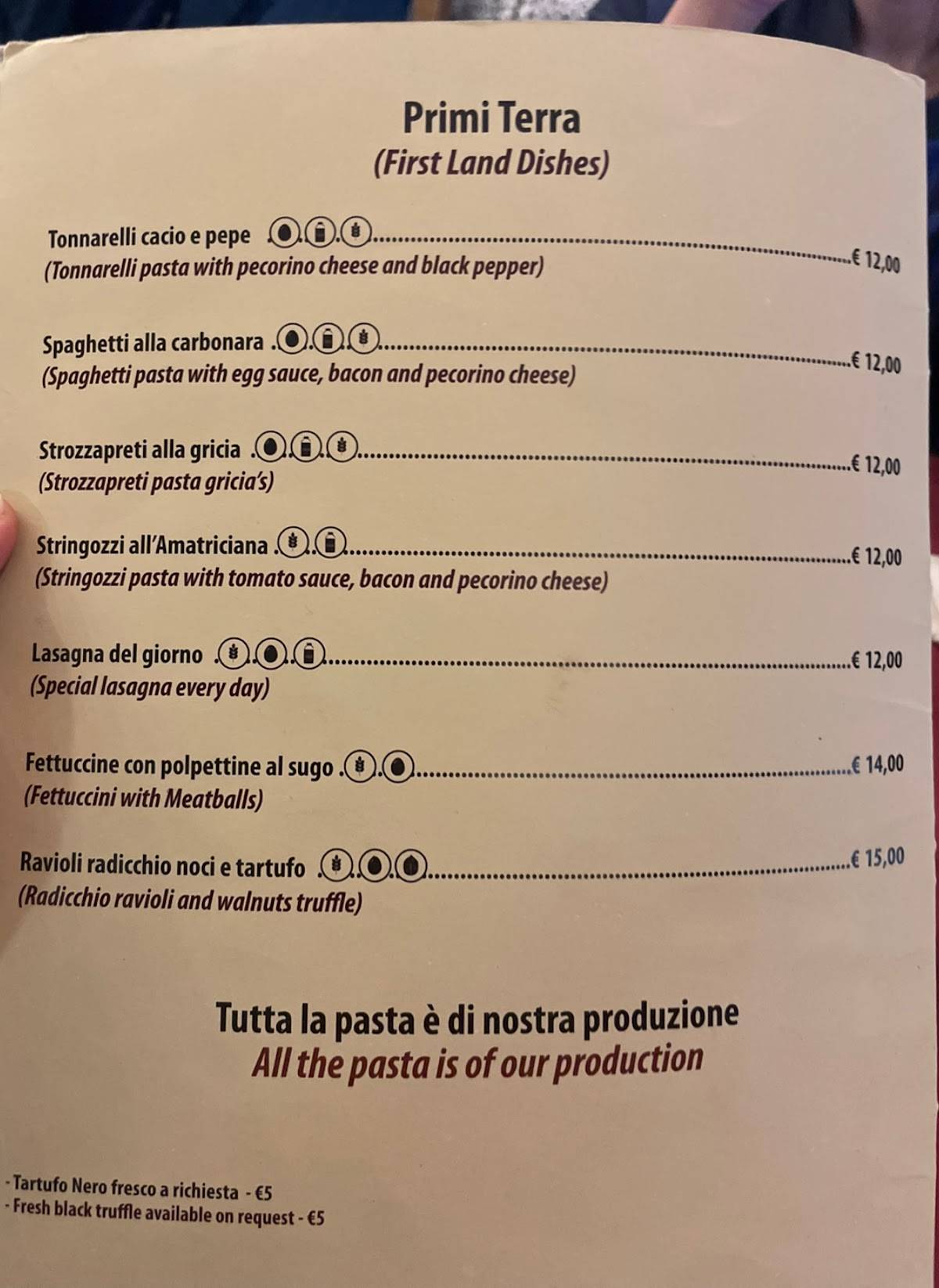Menu di STRADAROMANA Restaurant 