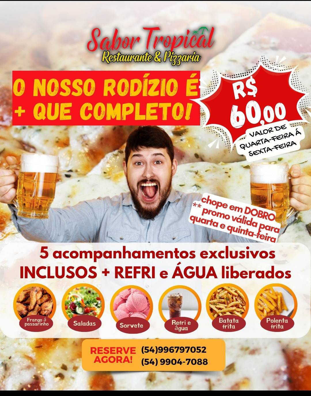 Sabor Tropical Restaurante e Pizzaria em Caxias do Sul cardápio