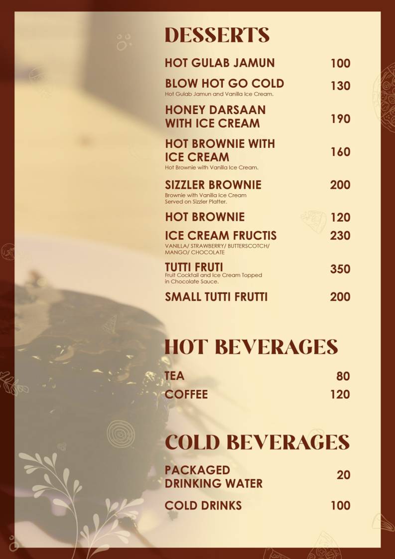 Sahbhoj - Pure Veg Restaurant menu