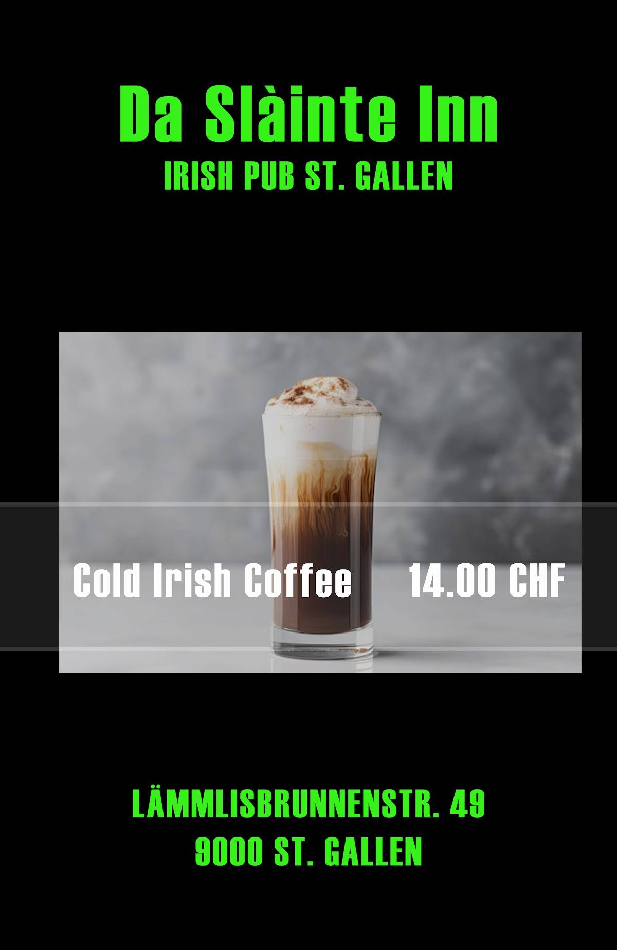 Menu di Da Slainte Inn 