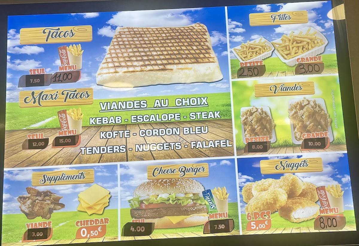 Menu de Kebab Charcot St.-Foy-Les-Lyon