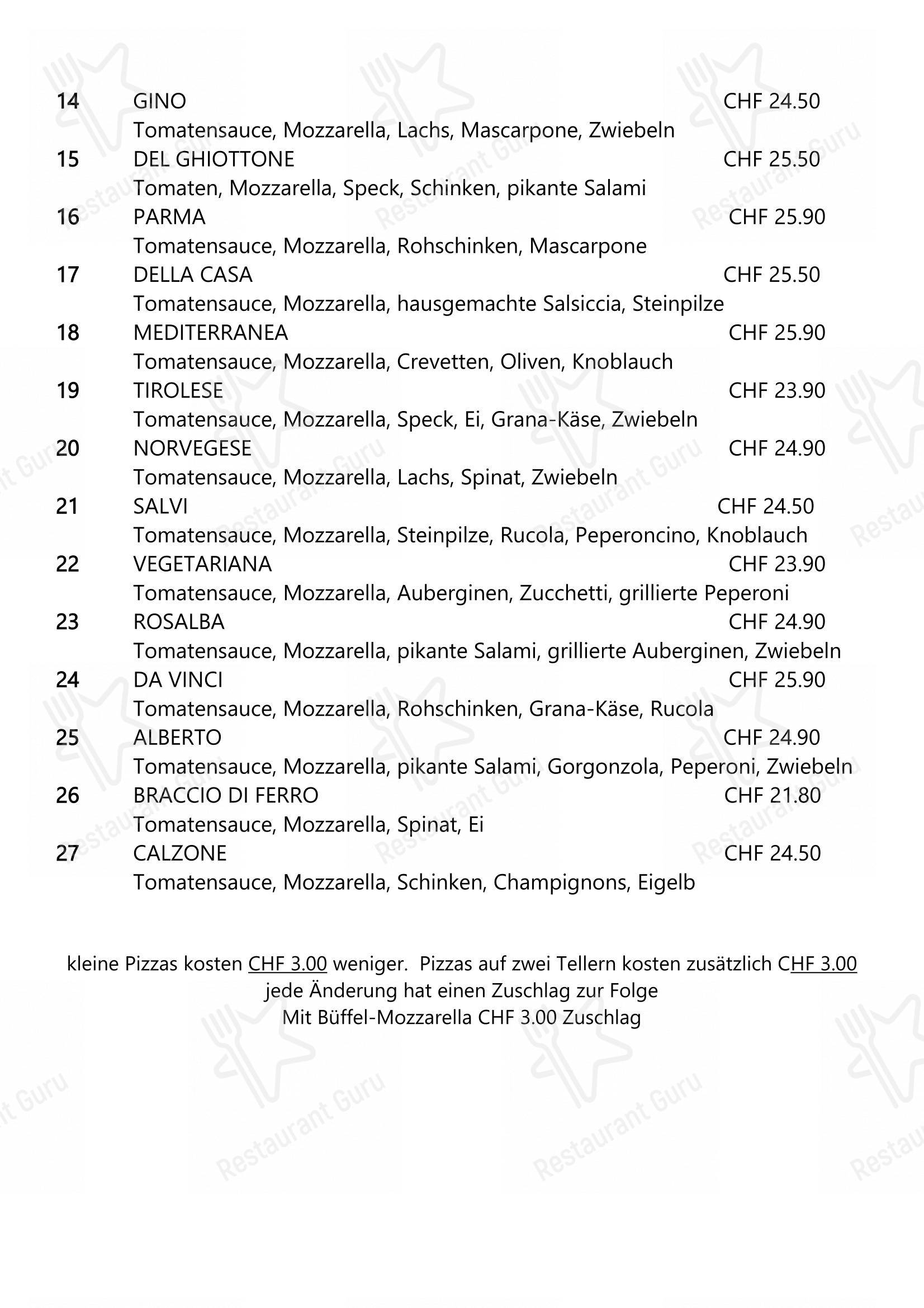 Menu di Salvi & Gino - At Home Catering Menu