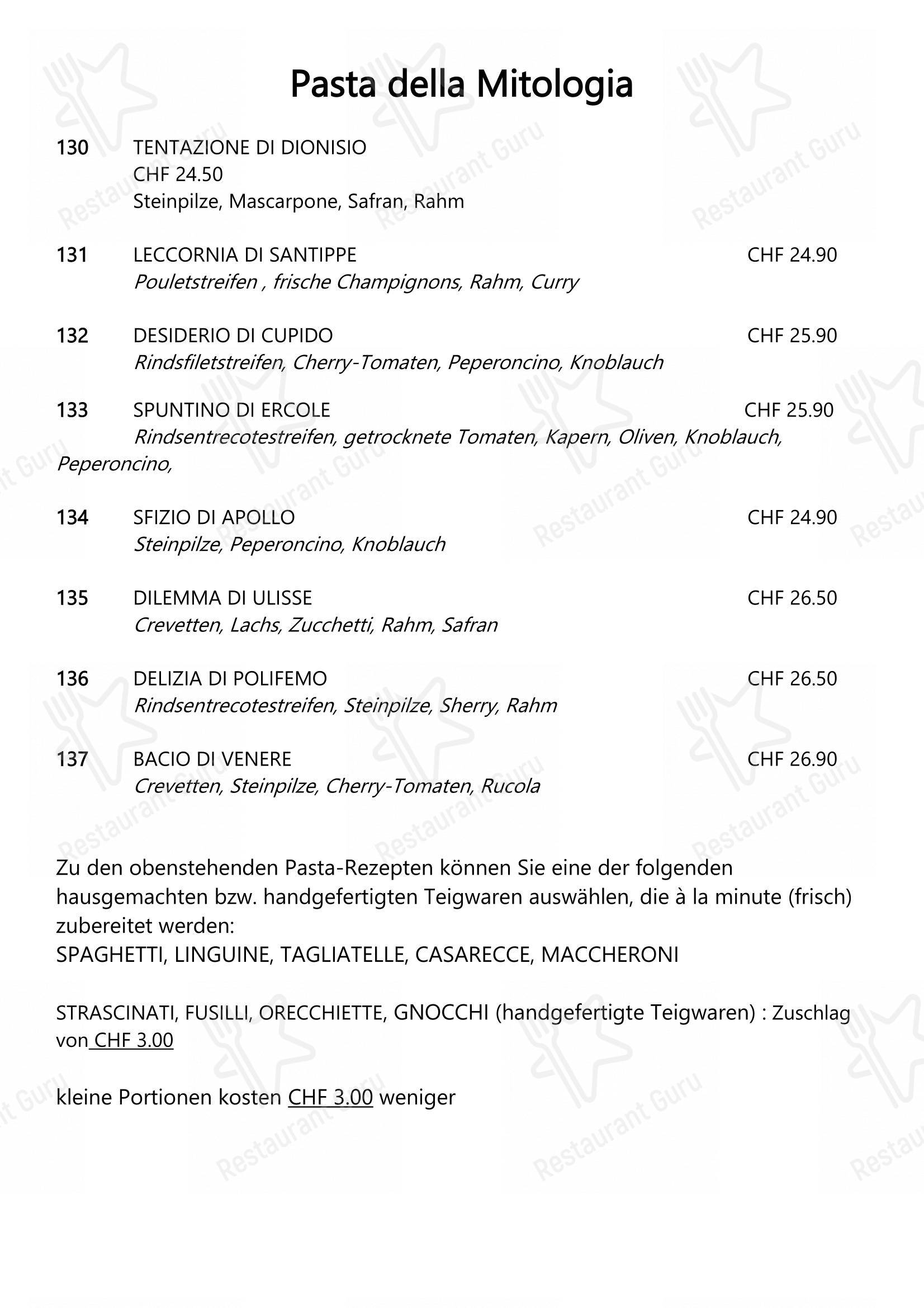 Dinner Menu per Salvi & Gino pizzeria