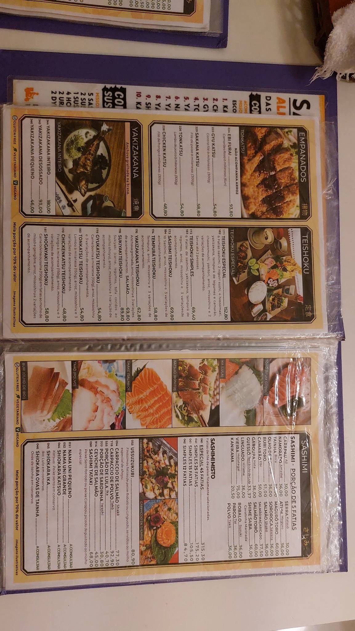 Restaurante e Karaokê Samurai cardápio