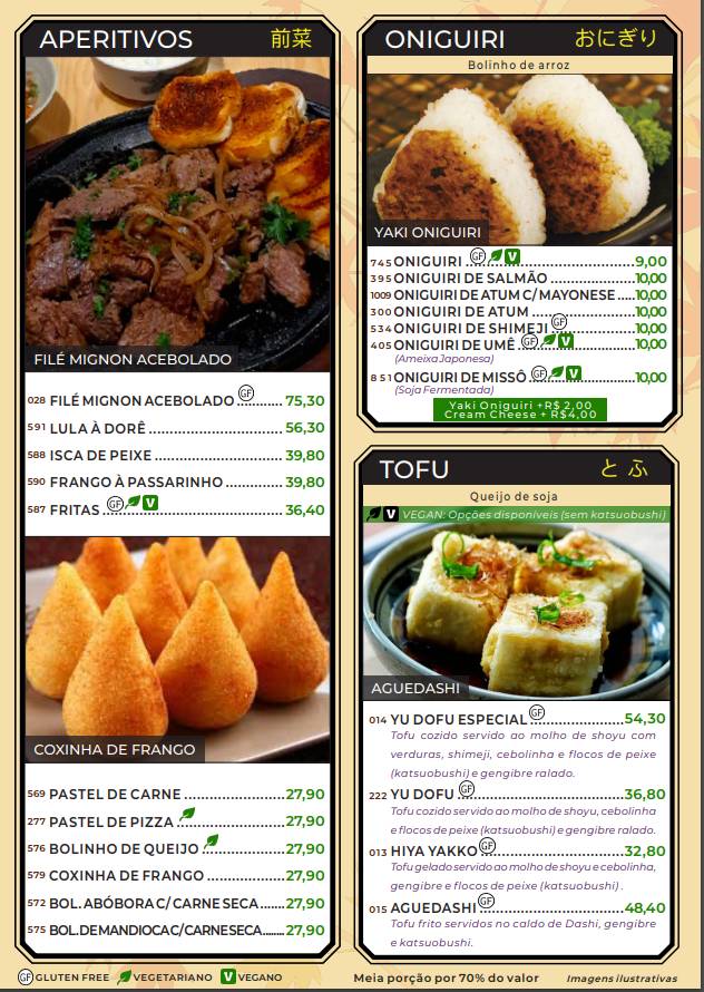 Restaurante e Karaokê Samurai cardápio