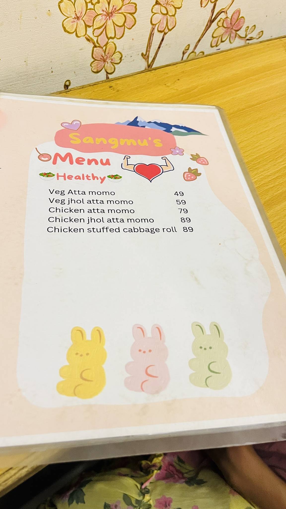 Sangmu's menu