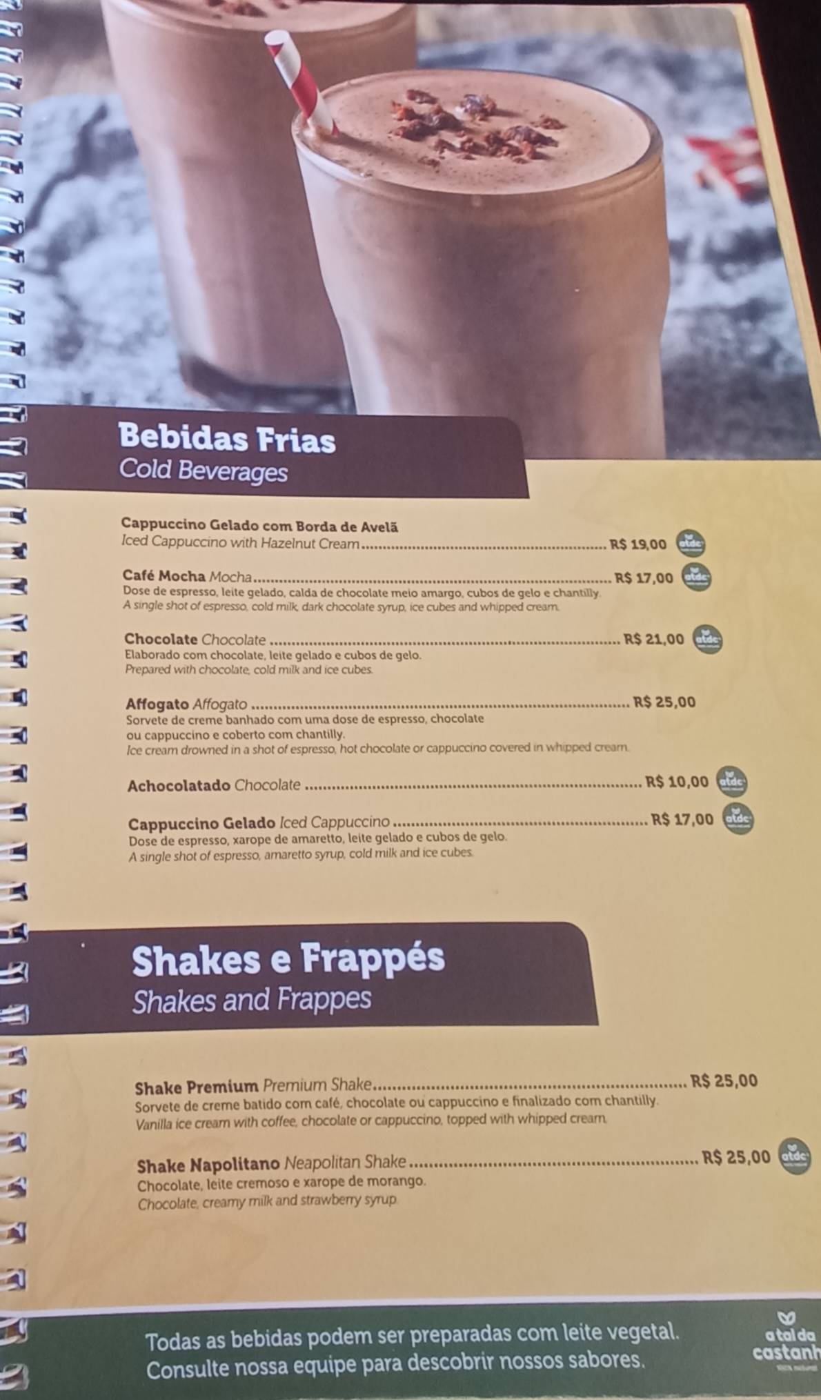 Café Santa Clara cardápio