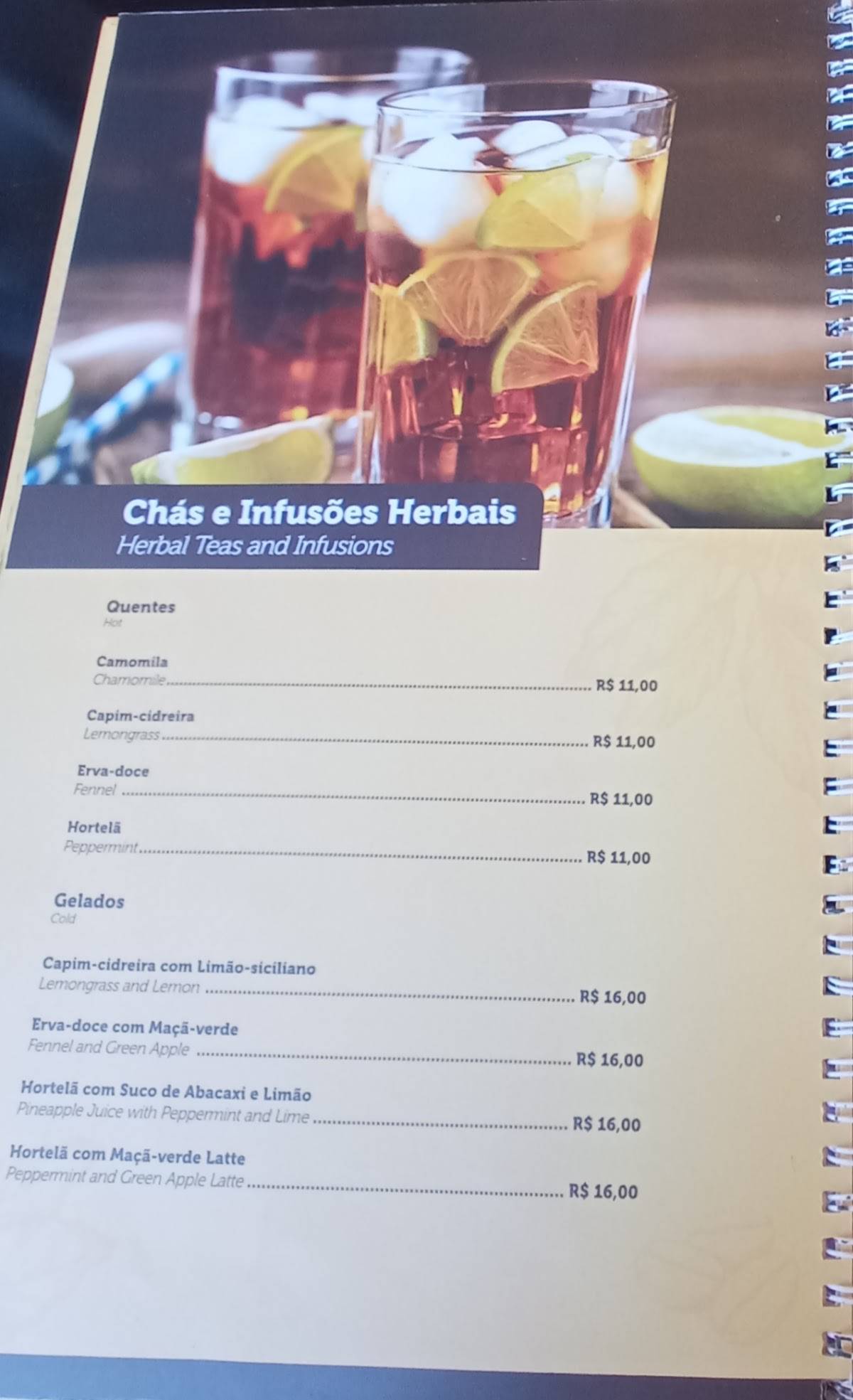 Café Santa Clara cardápio