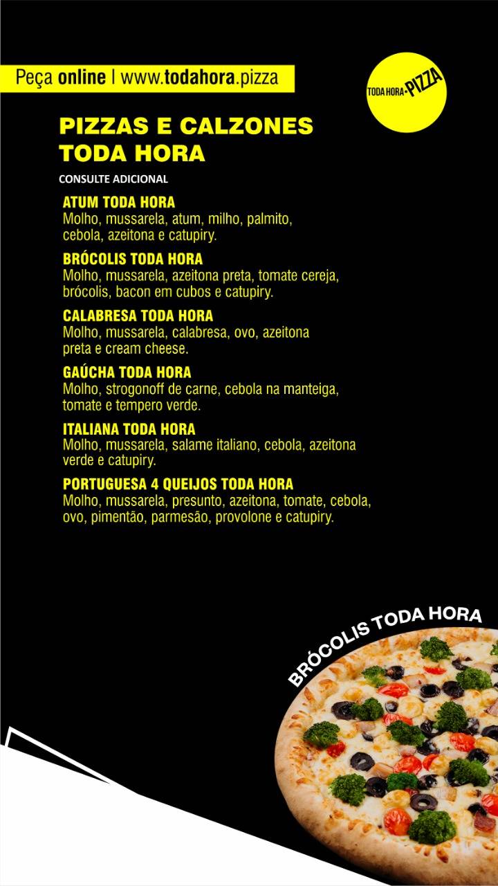 Toda Hora Pizza cardápio
