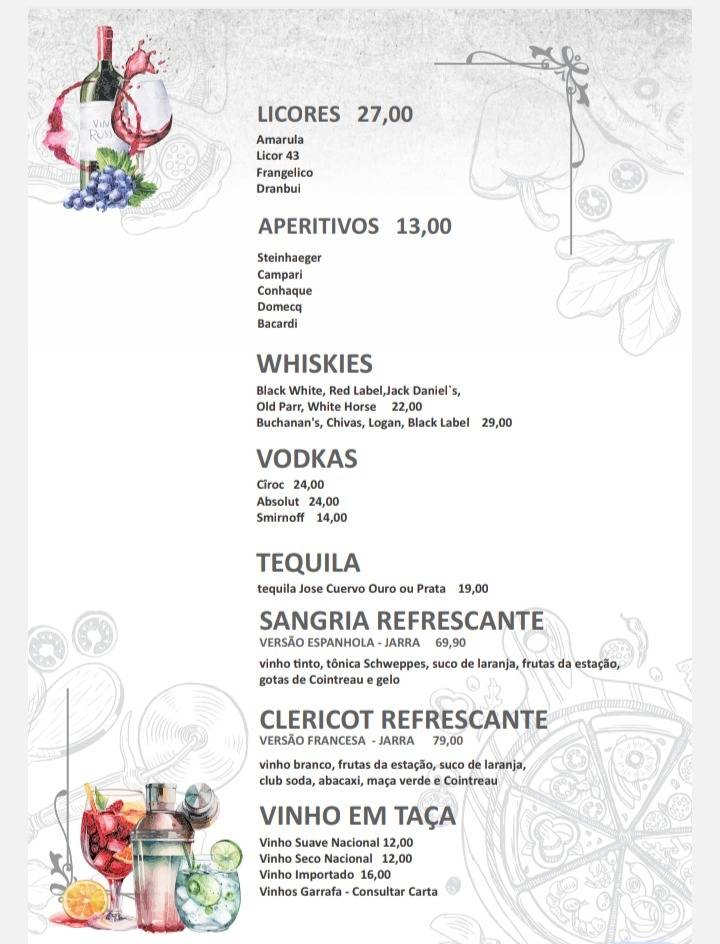 BENDITA PIZZA cardápio