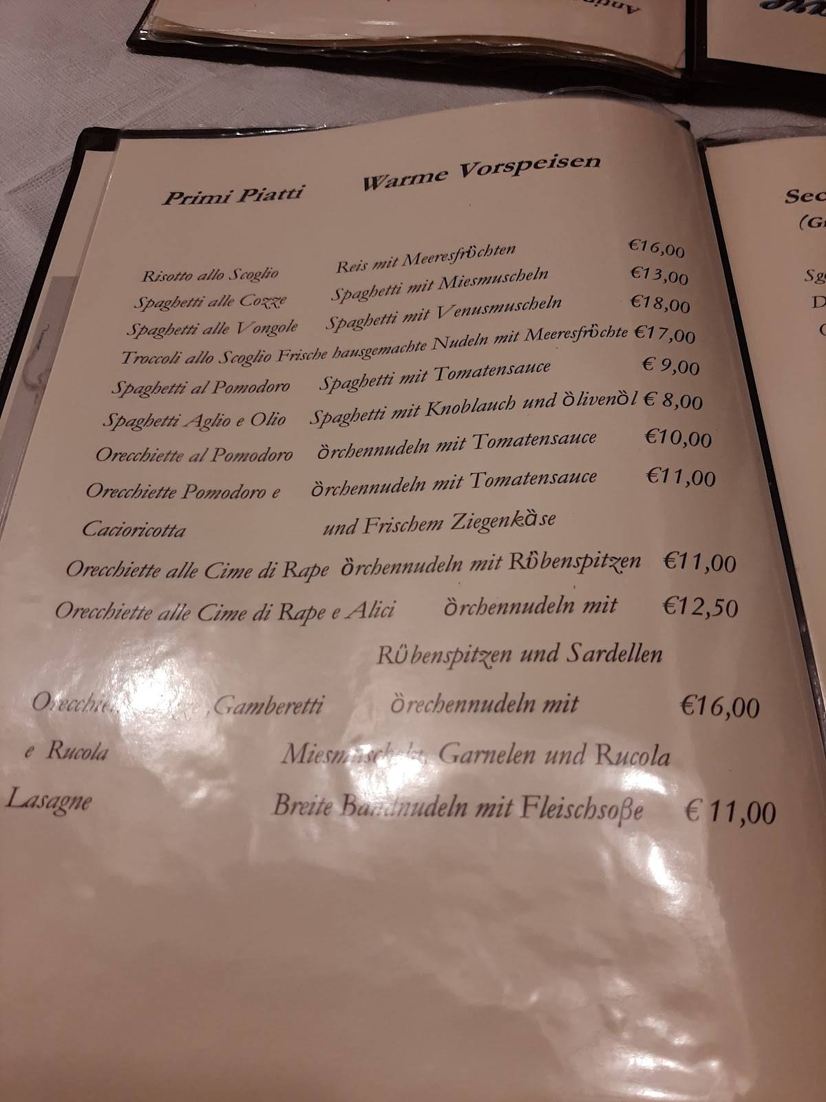 Menu di Sapore di Mare 