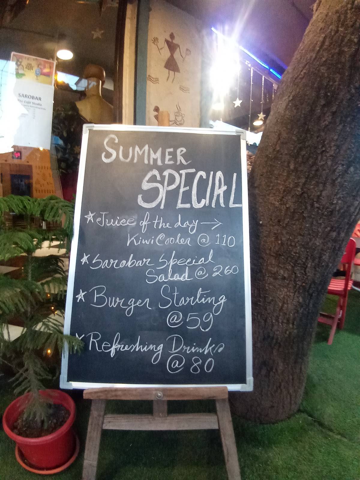 Sarobar- The Cafe Studio menu