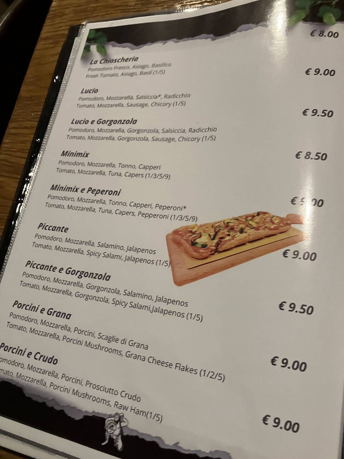 Menu di Caffè Roma 