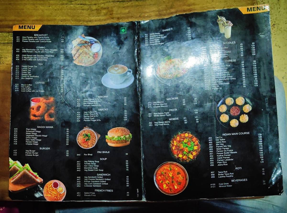 School Days Cafe Lucknow menu