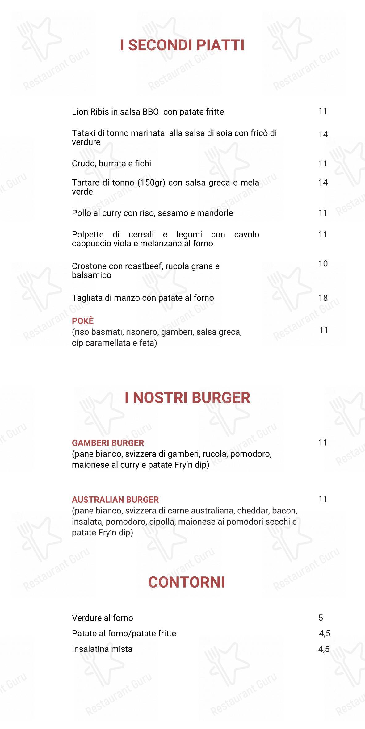Menu di Scottadito - Menu
