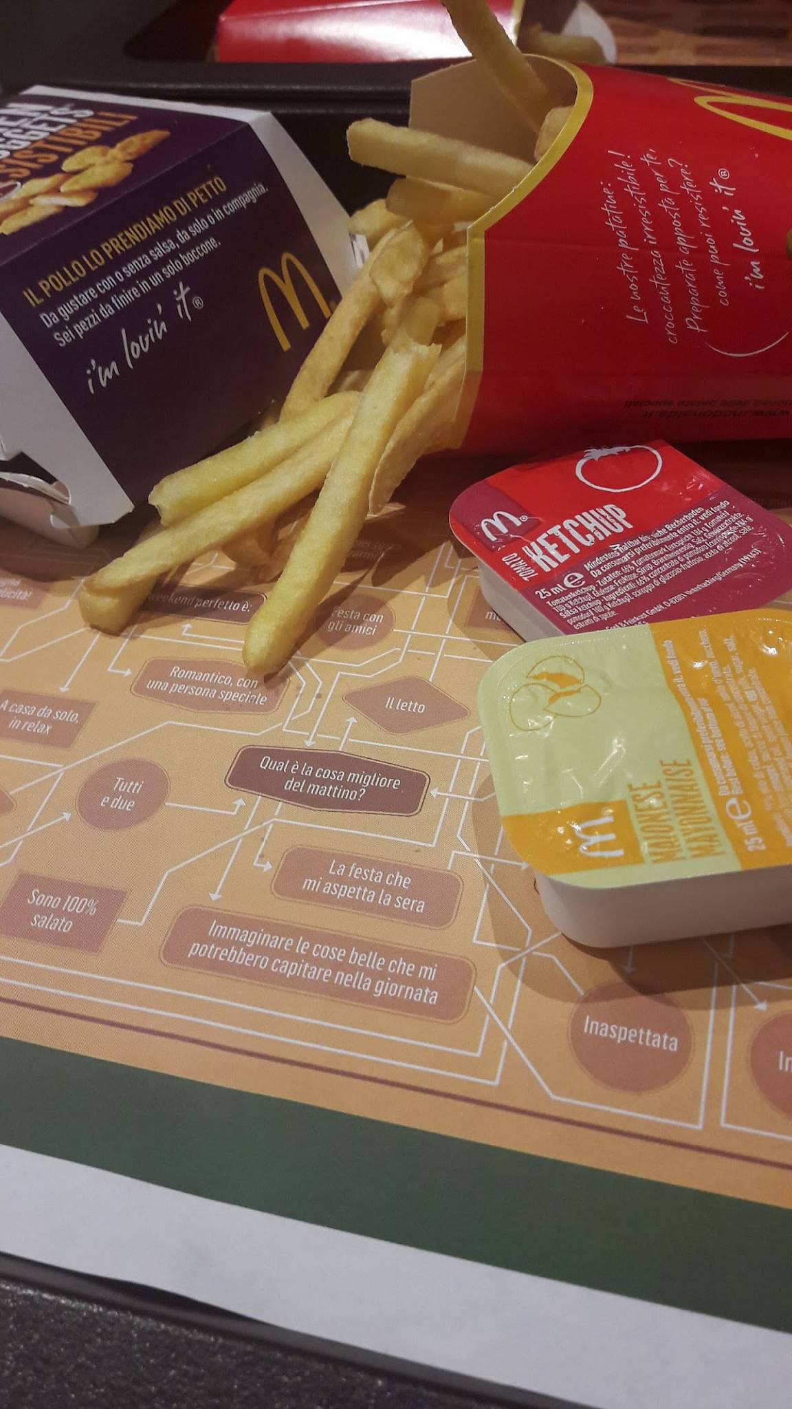 Speisekarte von McDonald's fast Food, Sedriano, Via Giuseppe Garibaldi