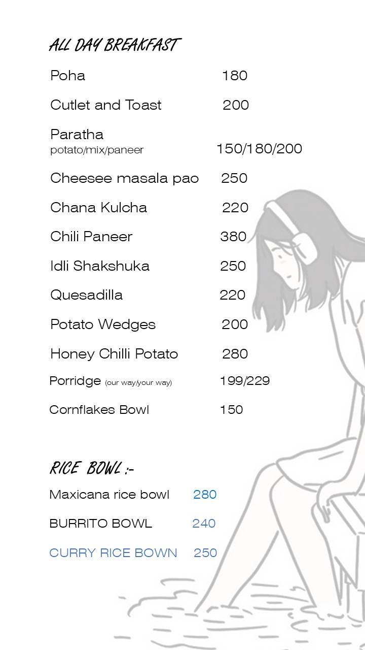 Serendipity Rishikesh - Cats Cafe & Hostel menu