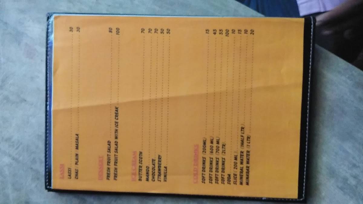 Shambhavi Restaurant menu