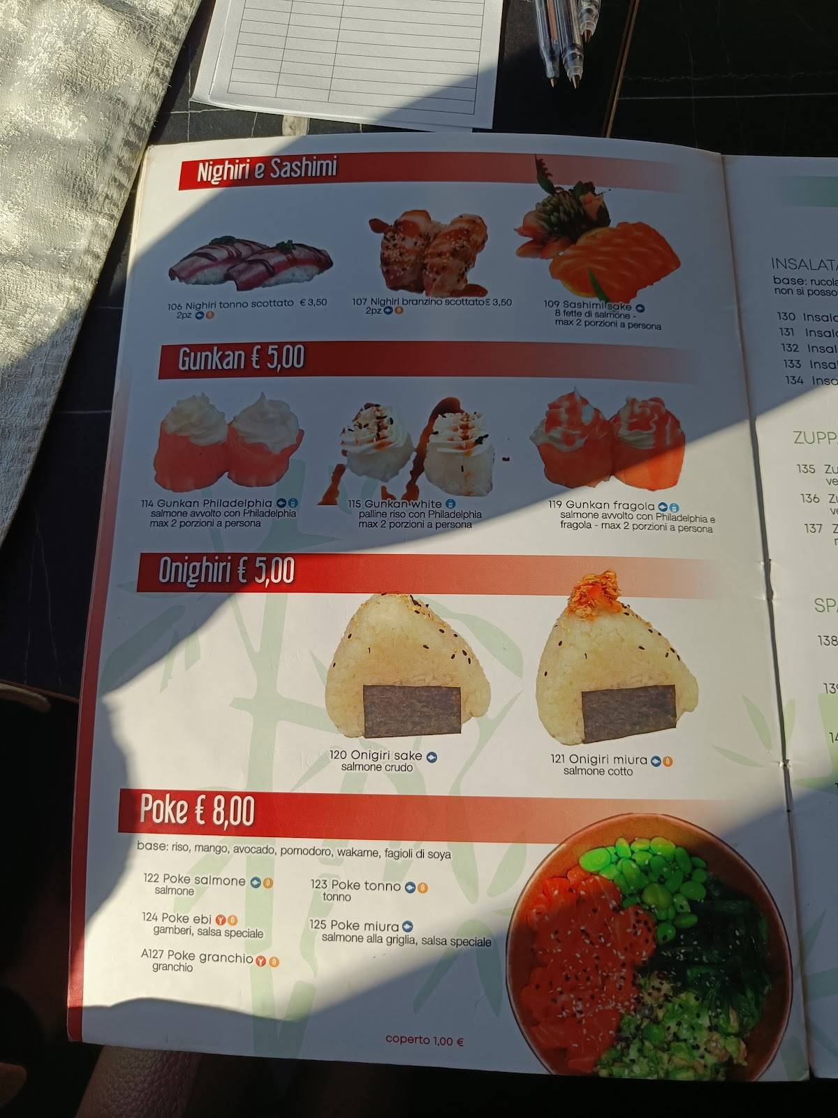 Menu di Shanghai Sushi Feltre 