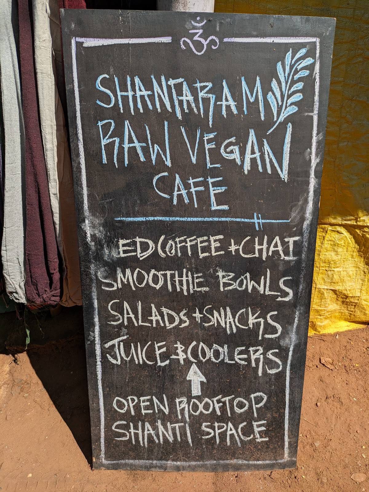 Shantaram Raw Vegan Cafe menu