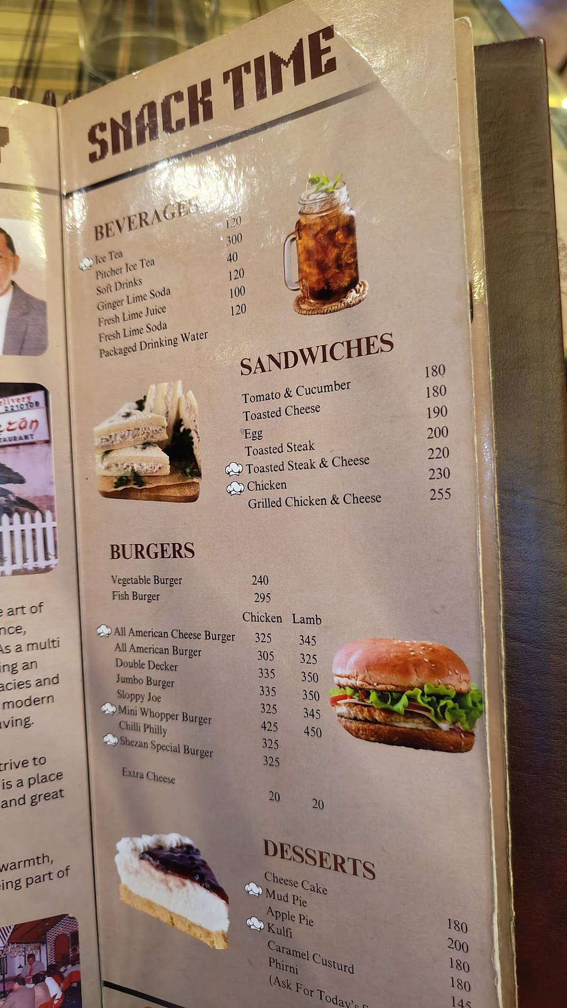 Shezan Restaurant menu