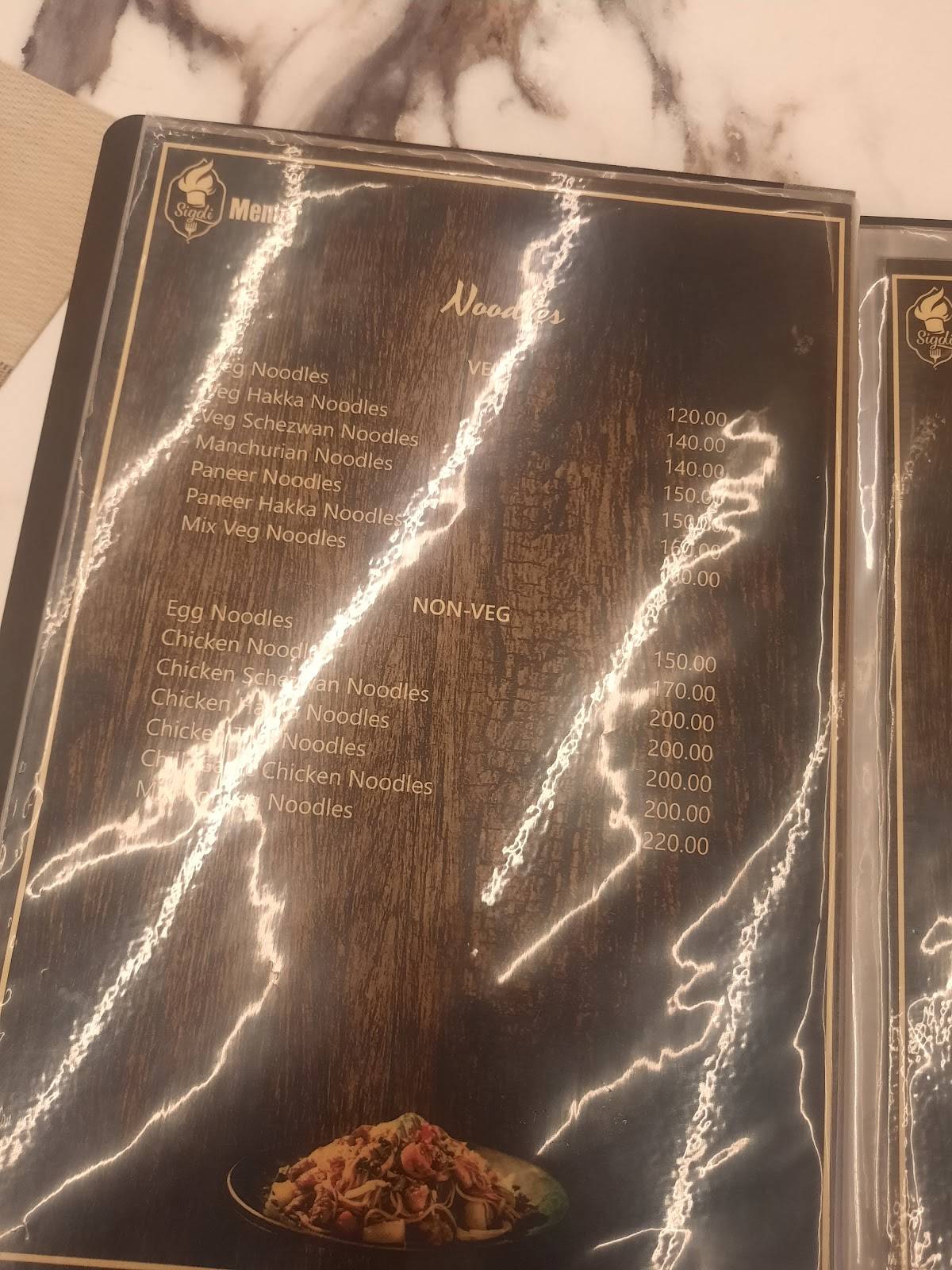 Sigdi MultiCuisine Restaurant menu