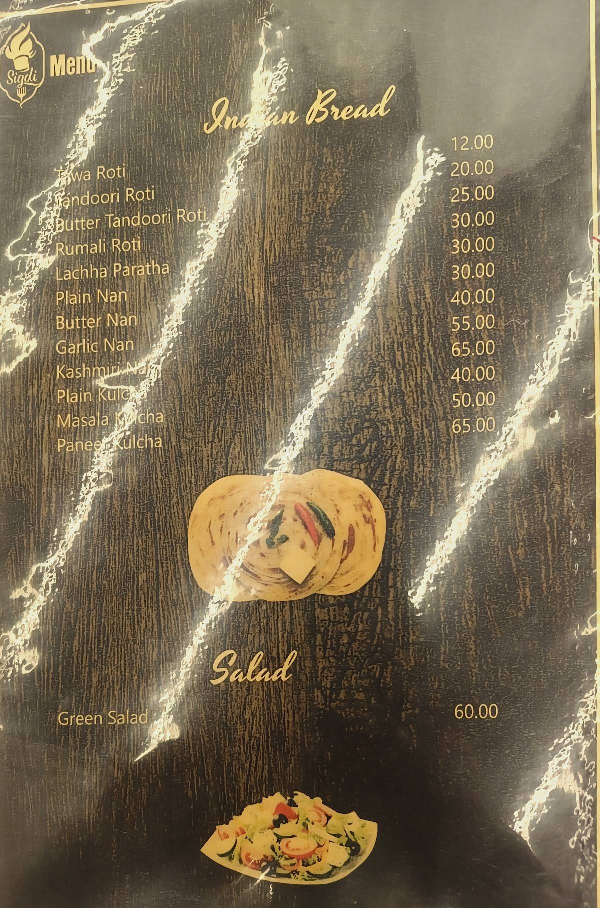 Sigdi MultiCuisine Restaurant menu