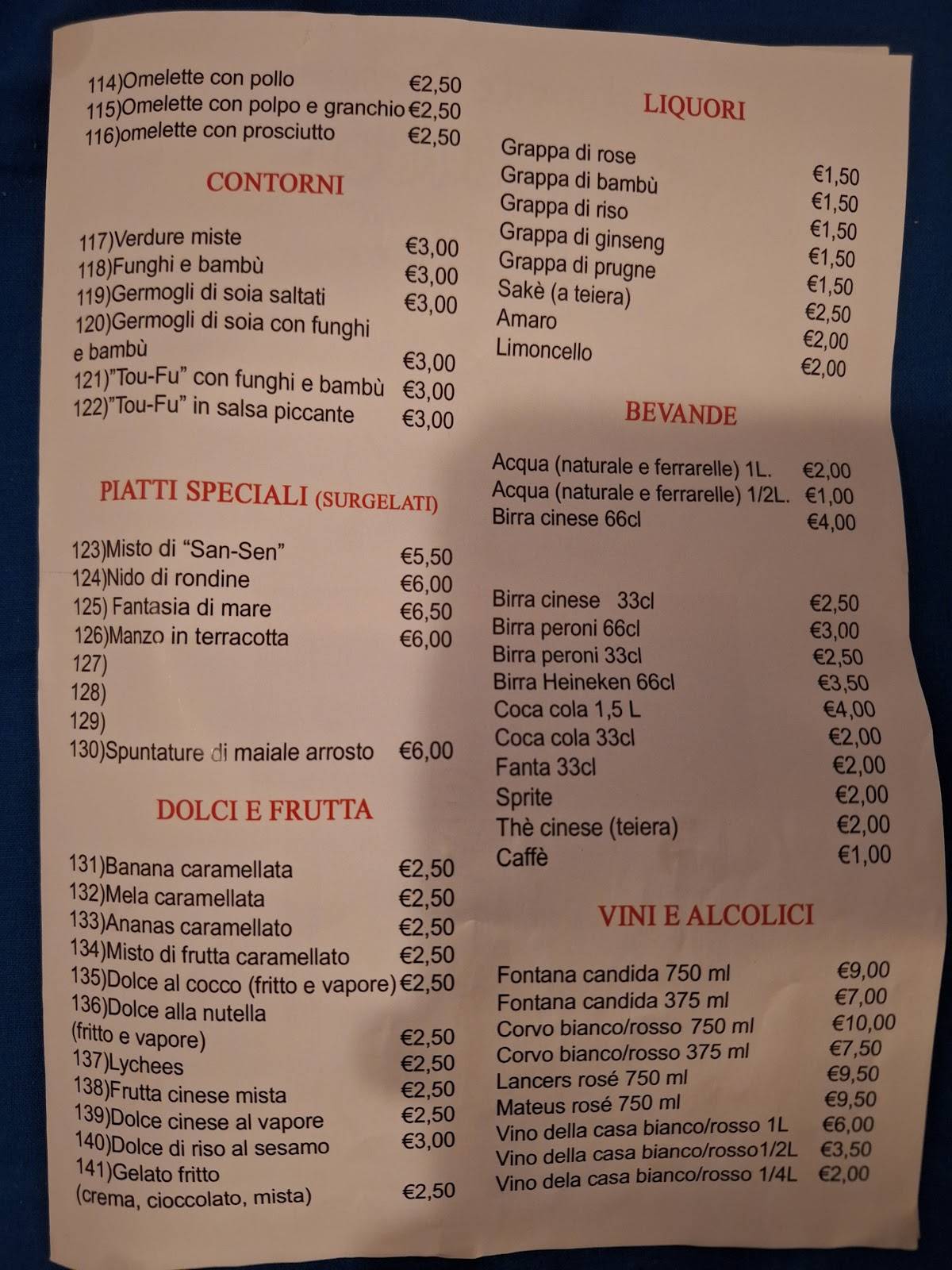 Menu de Simpatico