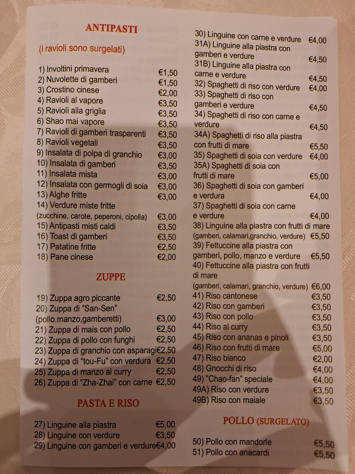 Menu de Simpatico
