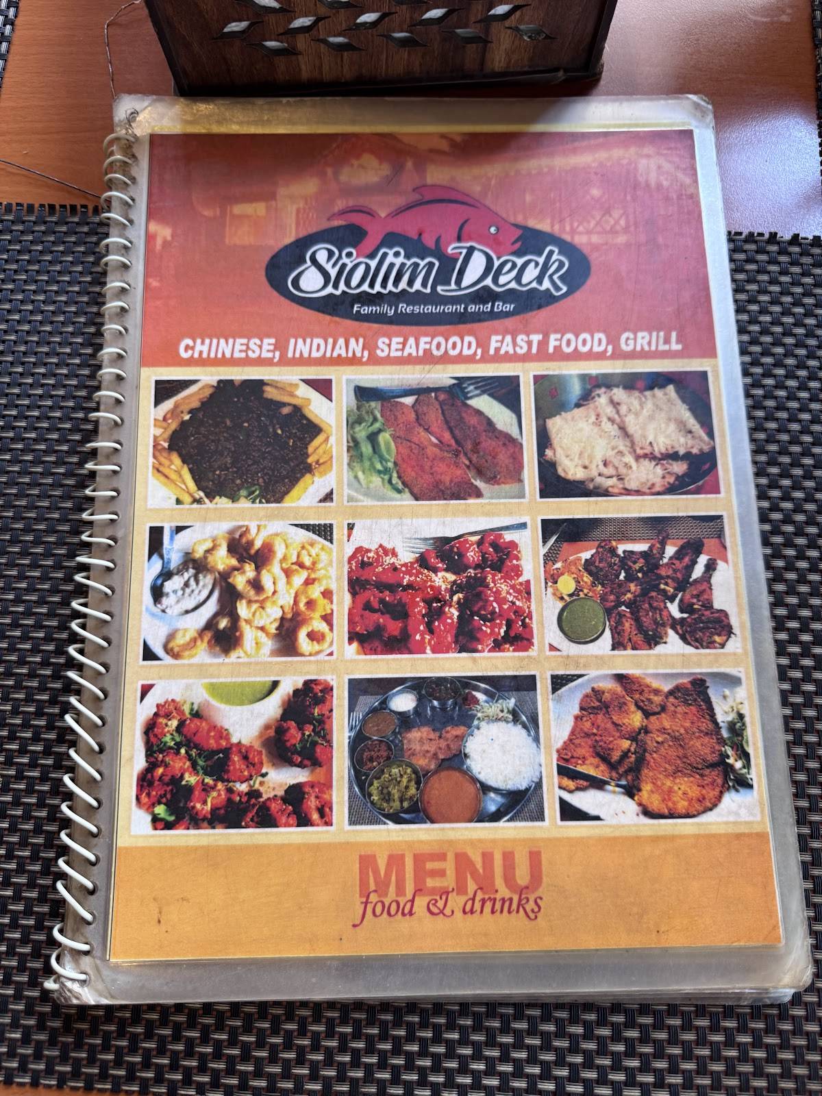 Siolim Deck Family Restaurant & Bar menu