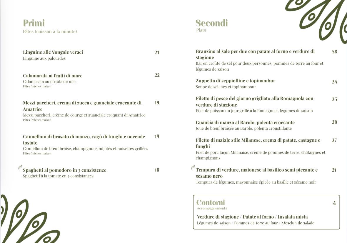 Menu de Sipario