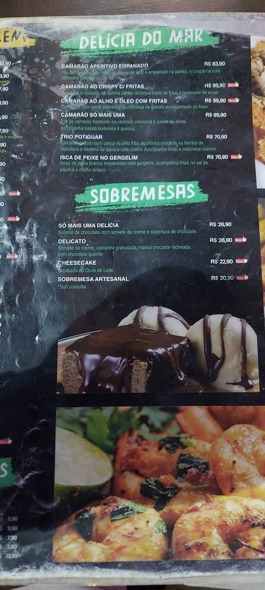 Só Mais Uma cardápio
